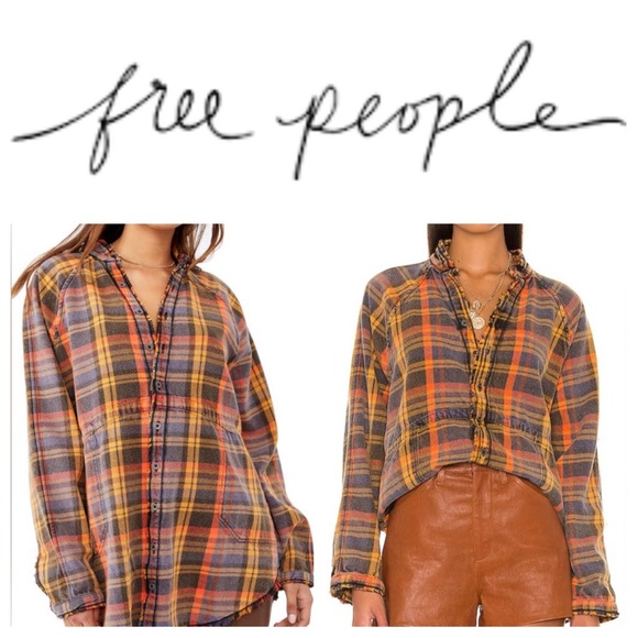 FREE PEOPLE We The Free Summer
Daydream Plaid Shirt in Grunge Combo Sz: S - Picture 2 of 15